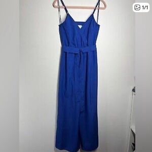 Flying Tomato Royal Blue Belted Jumpsuit